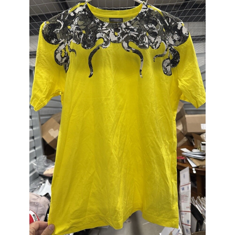 NWT $290 MARCELO BURLON County of Milan Kids 14Y Camo Snake Wings Yellow